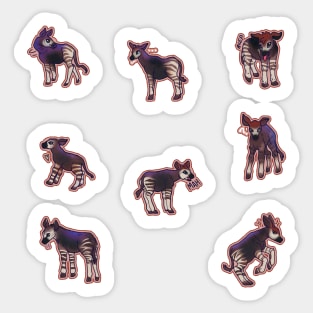 Okapi baby stickers Sticker